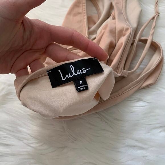 Lulu’s Blush Pink Super Soft Sleeveless Thong Bodysuit Small - Picture 8 of 10